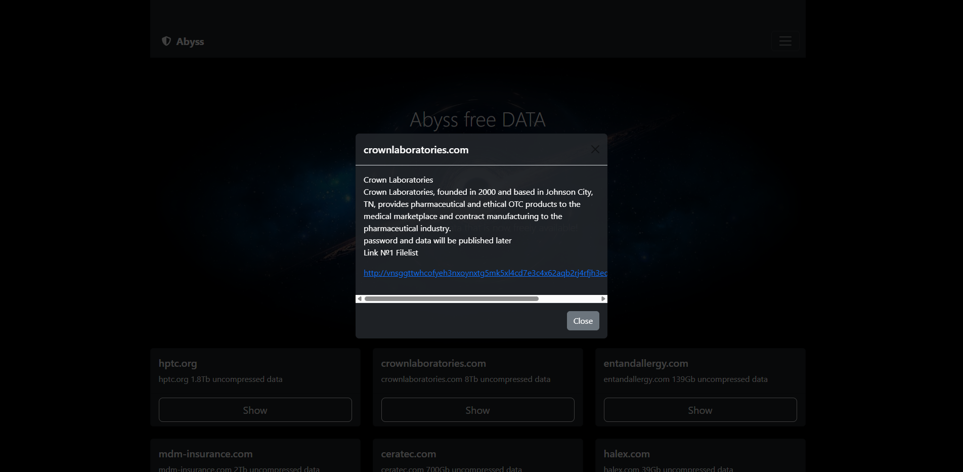 Screenshot del ataque