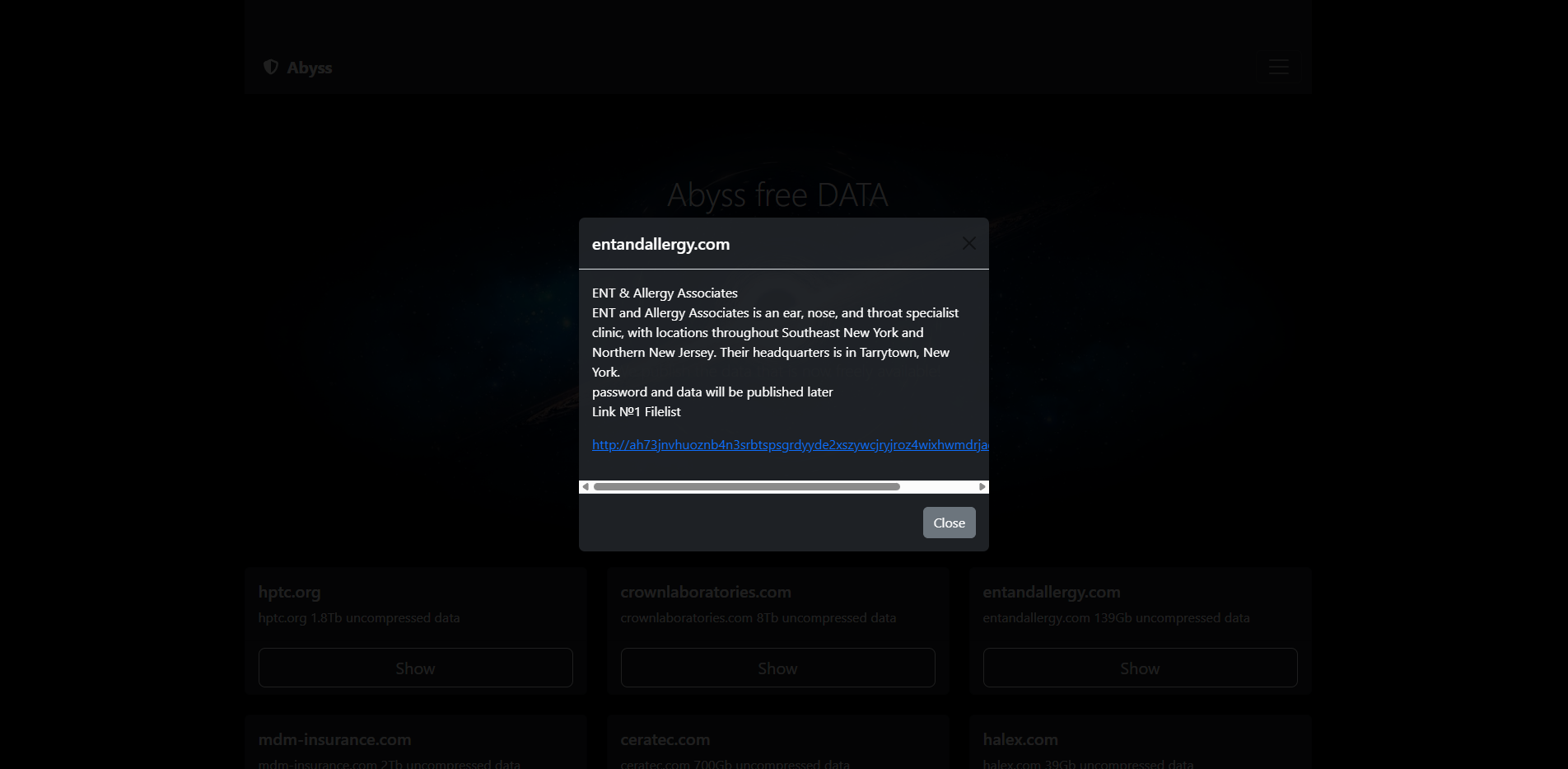 Screenshot del ataque