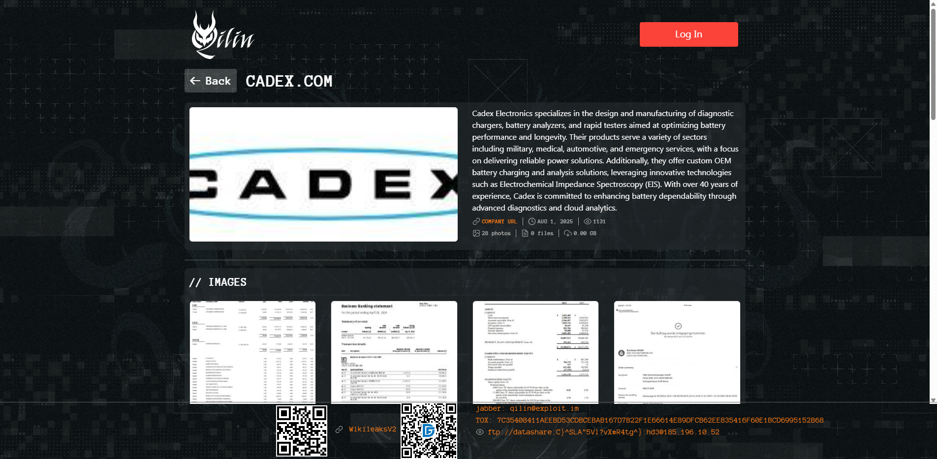 Screenshot del ataque