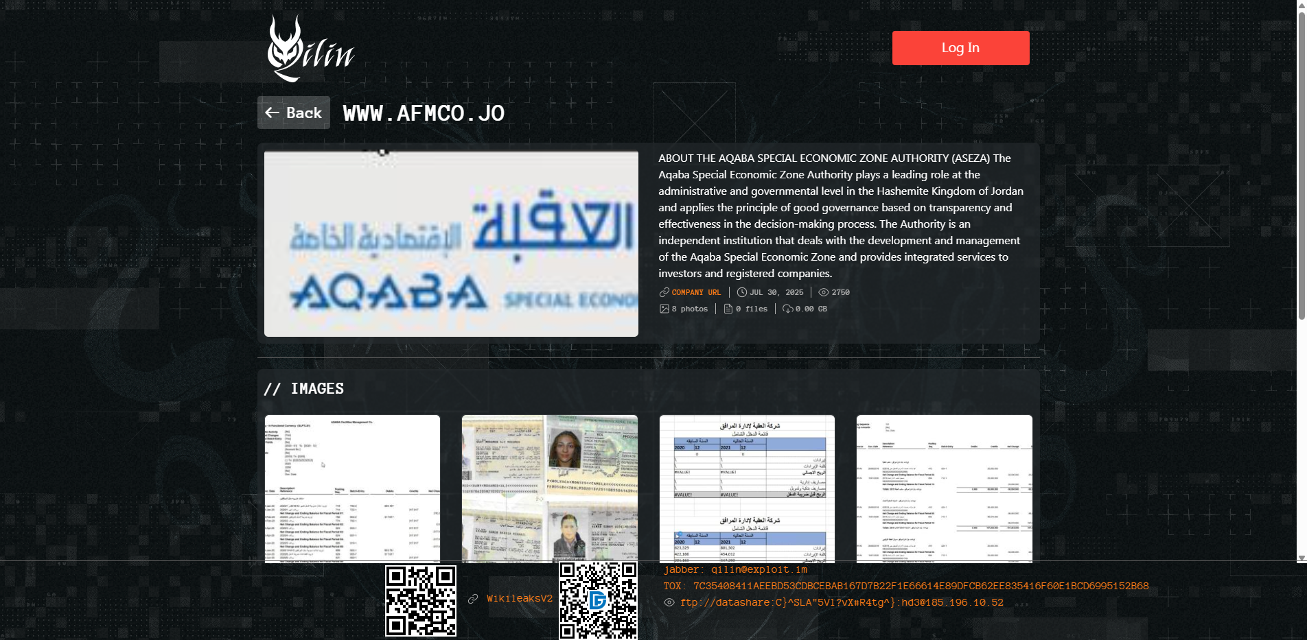 Screenshot del ataque