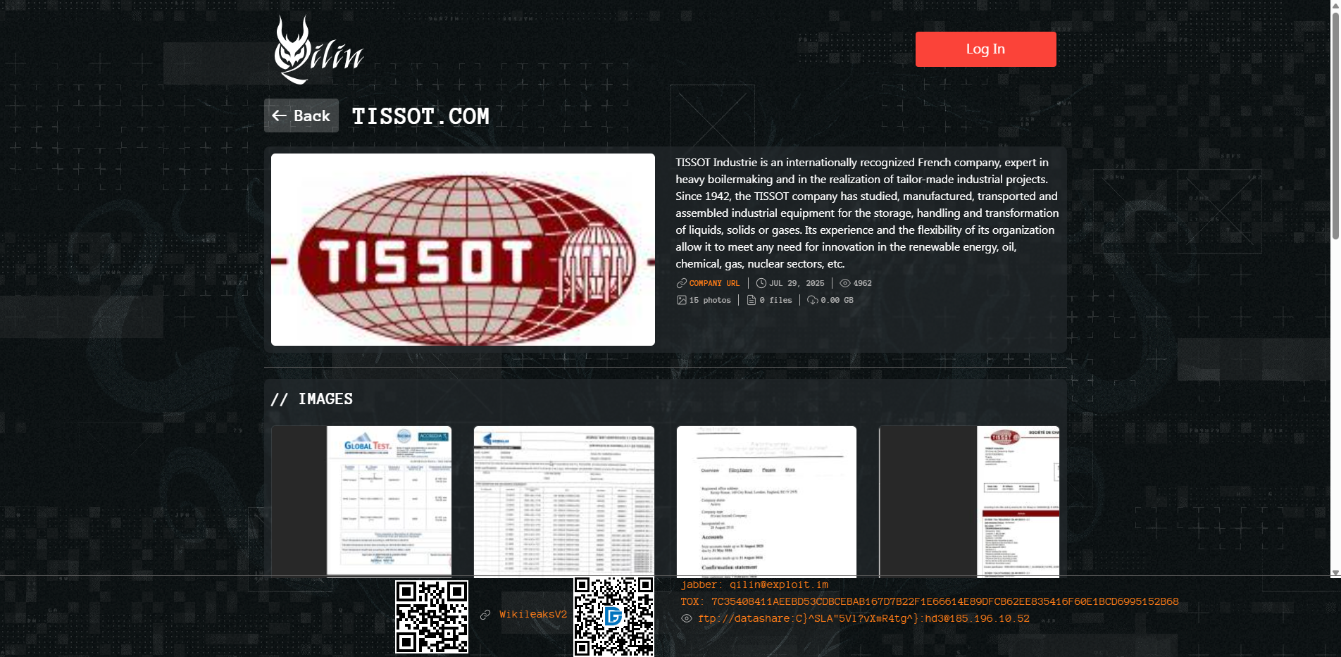 Screenshot del ataque