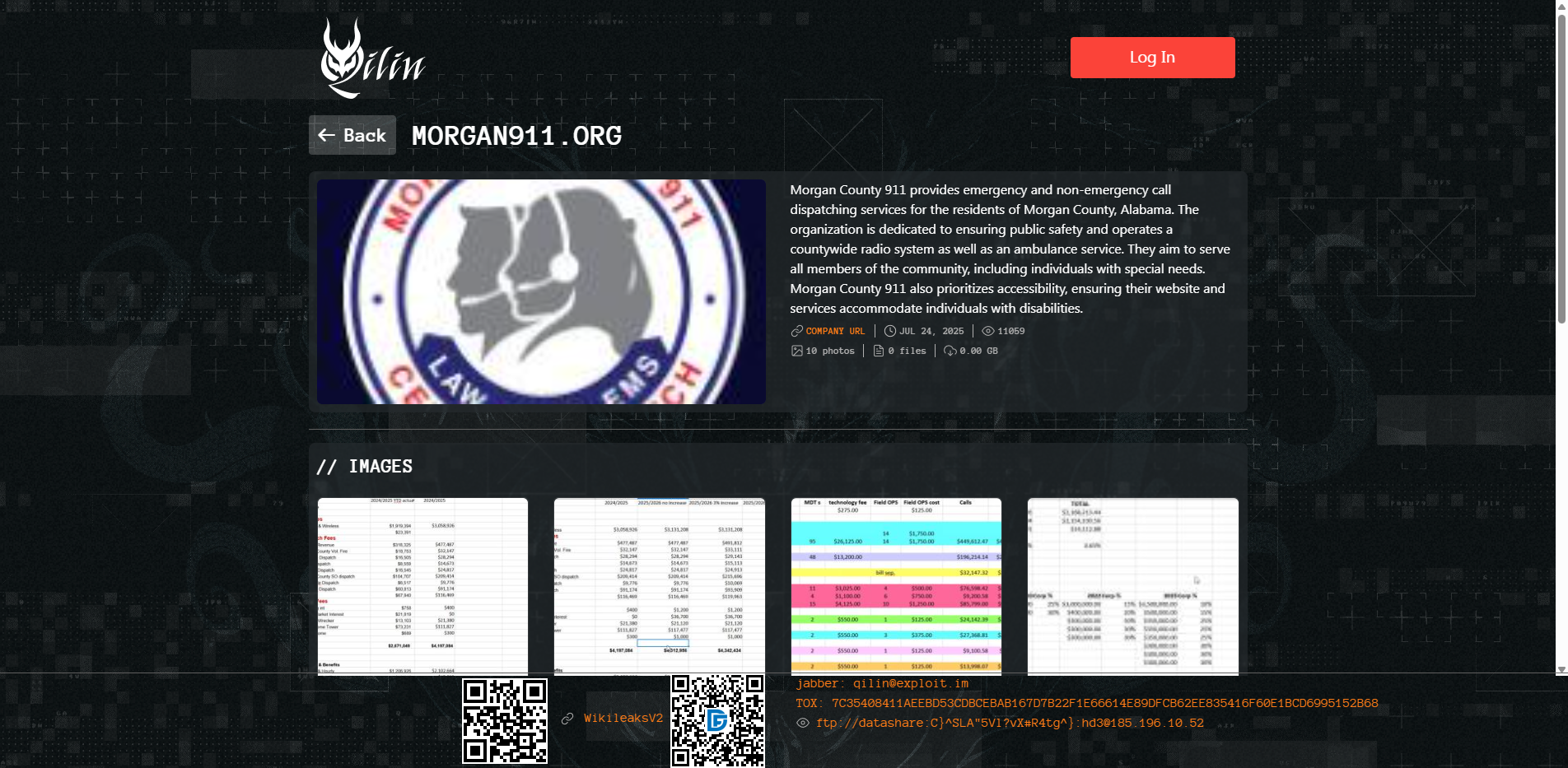 Screenshot del ataque