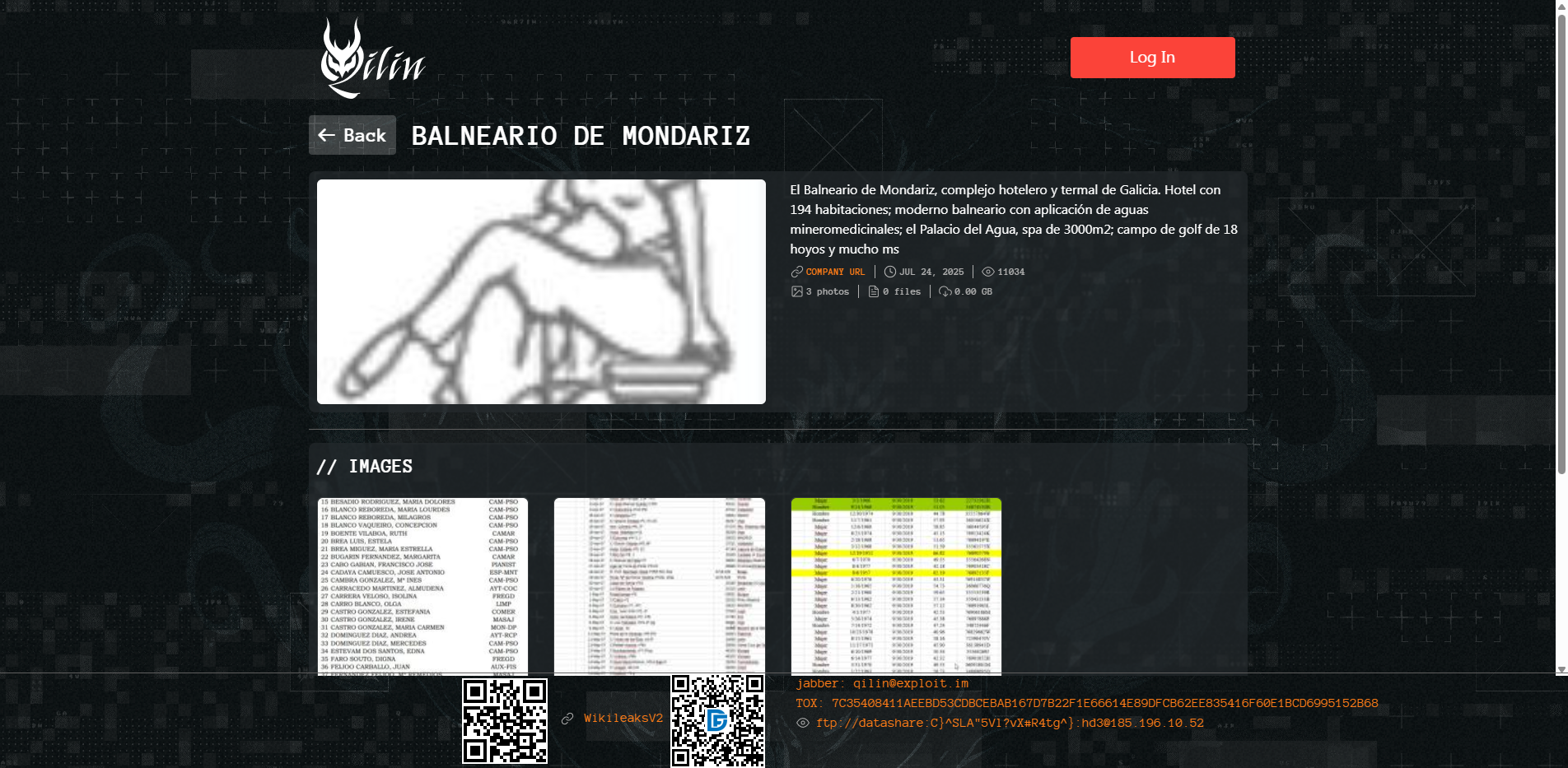 Screenshot del ataque