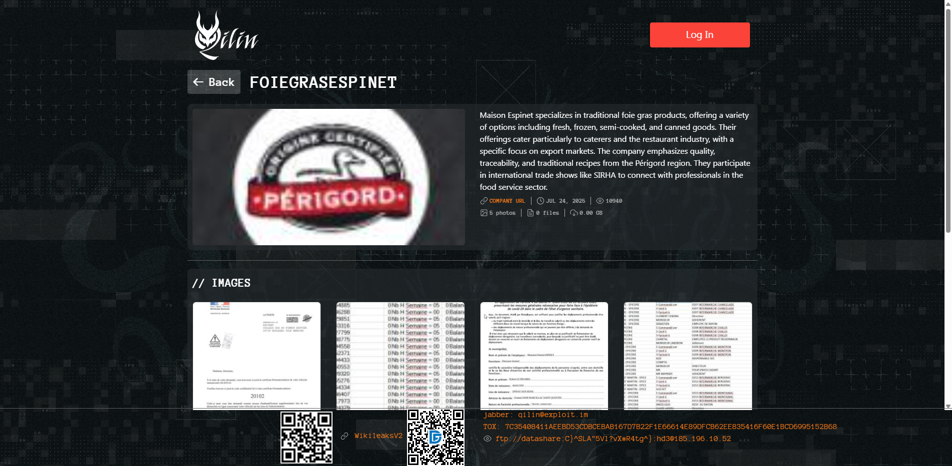 Screenshot del ataque