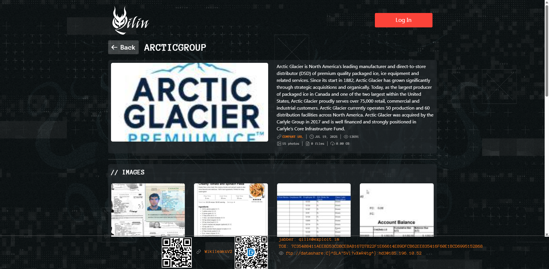 Screenshot del ataque