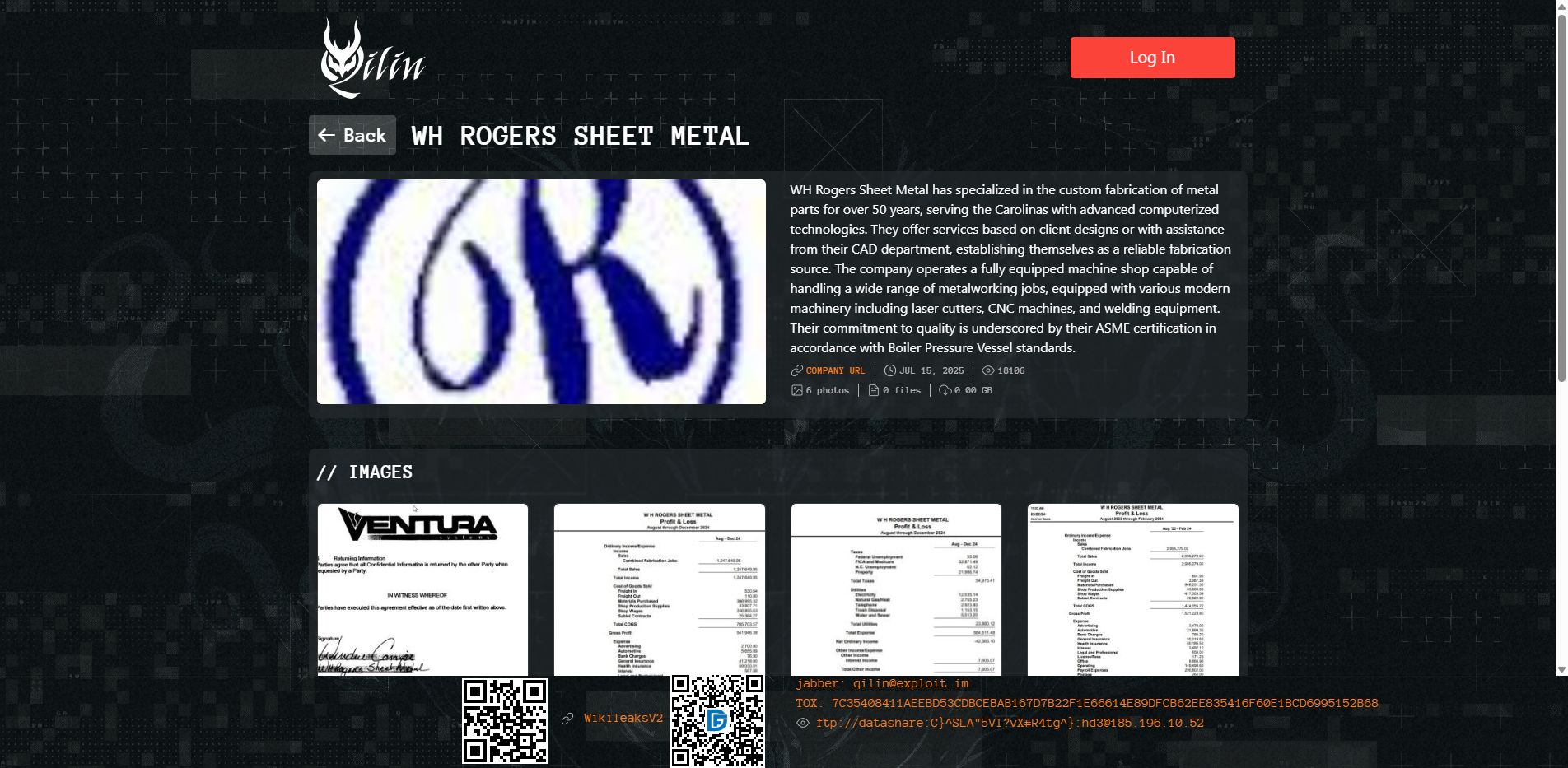 Screenshot del ataque