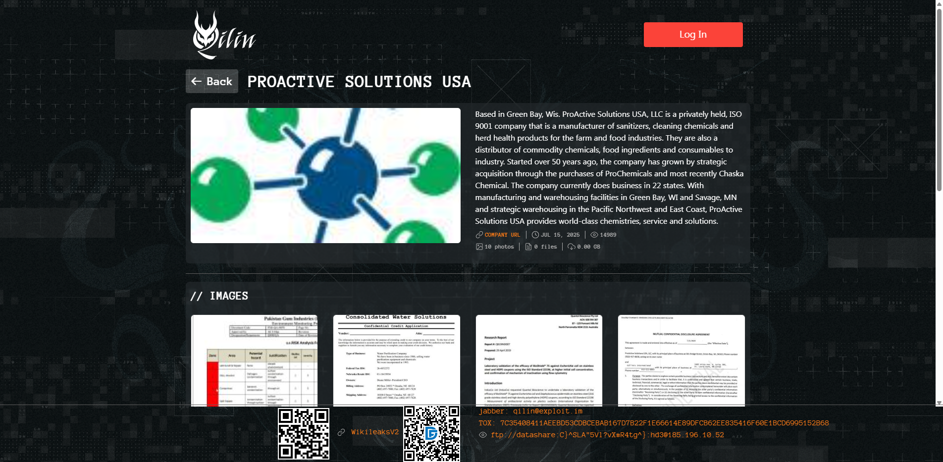 Screenshot del ataque