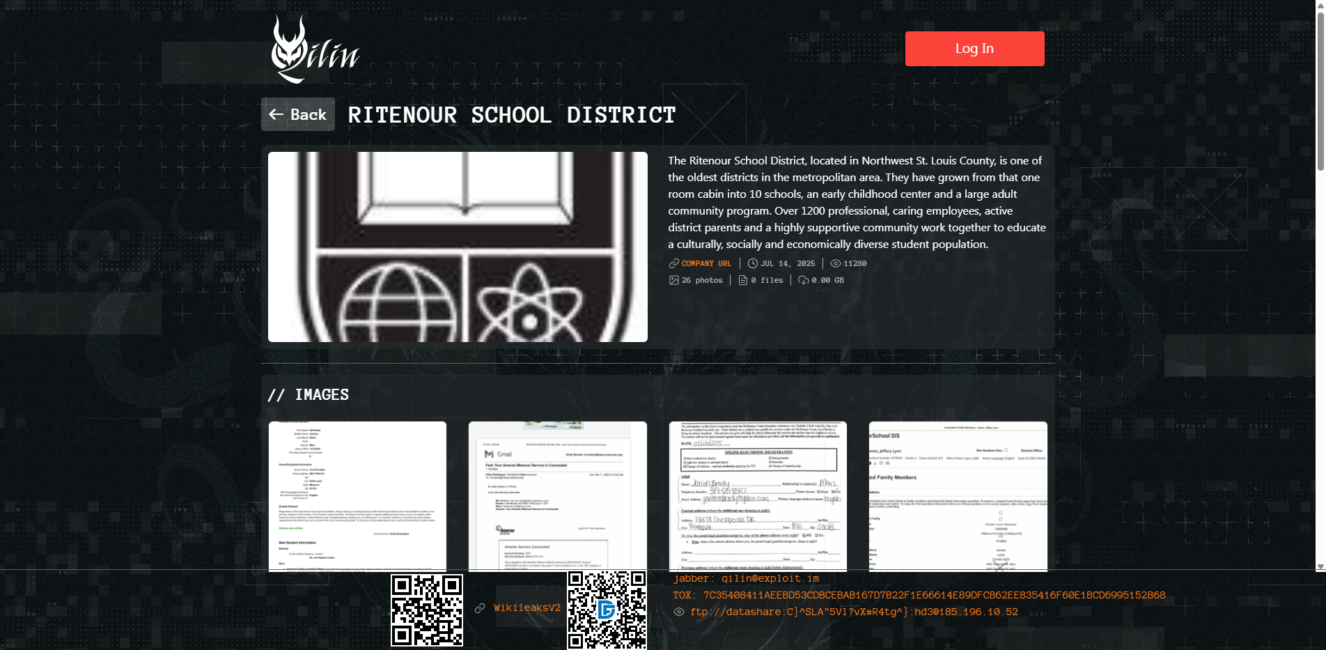 Screenshot del ataque