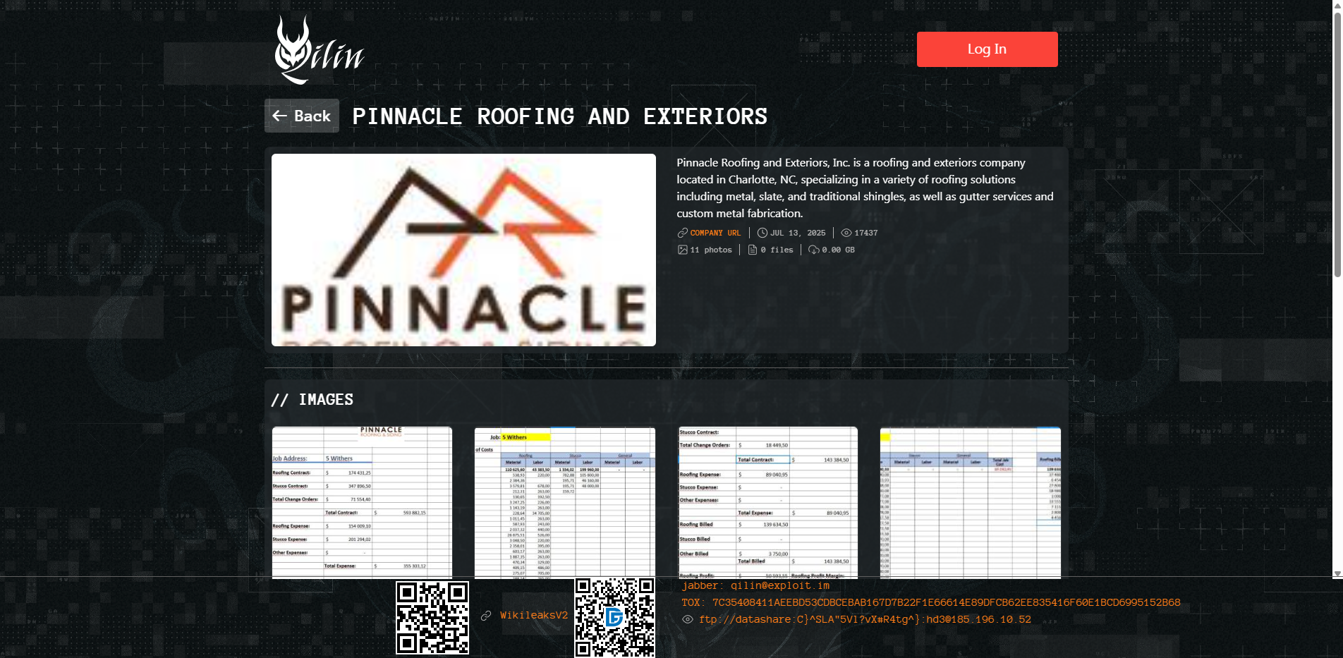 Screenshot del ataque