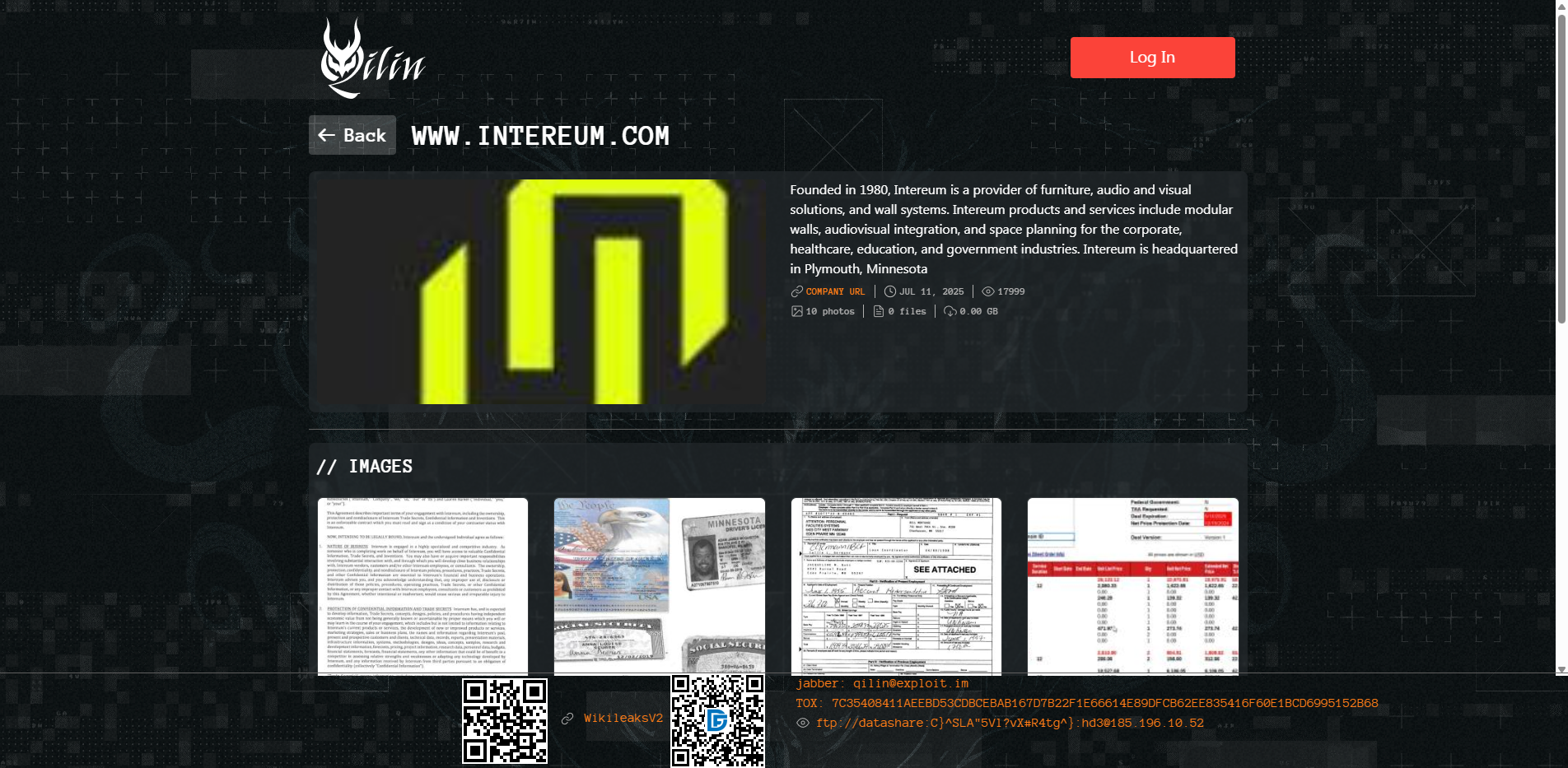 Screenshot del ataque