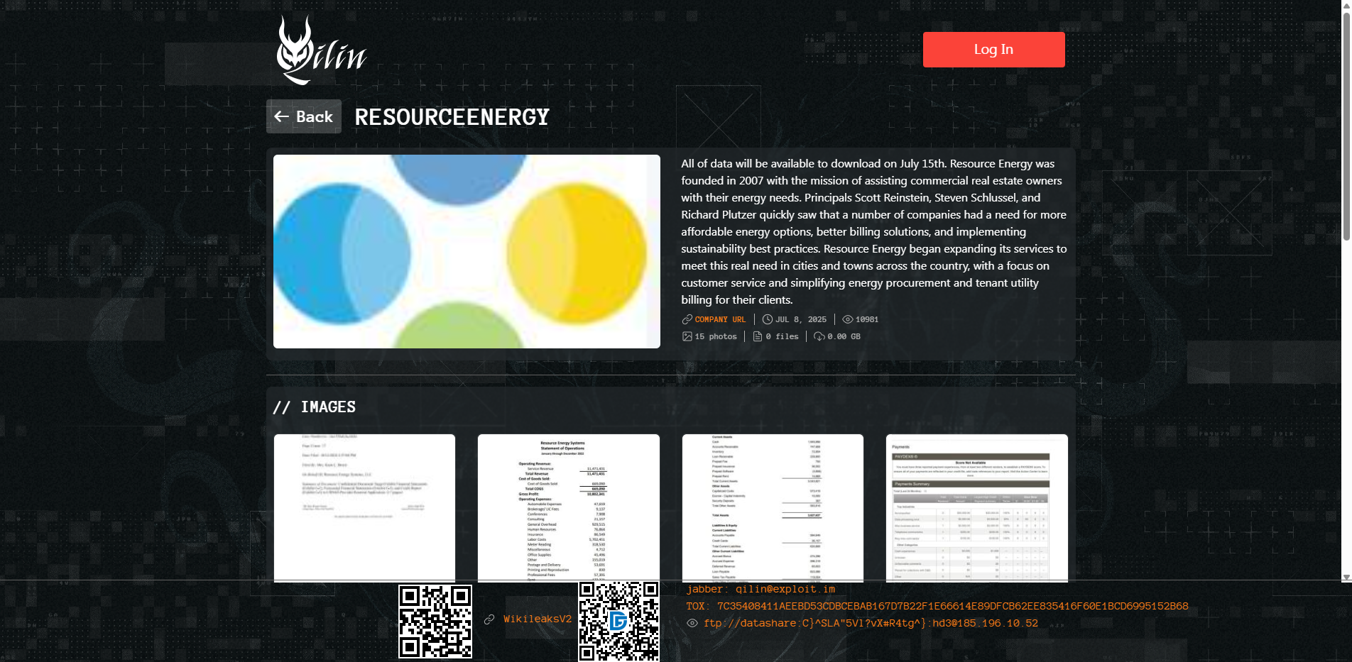 Screenshot del ataque