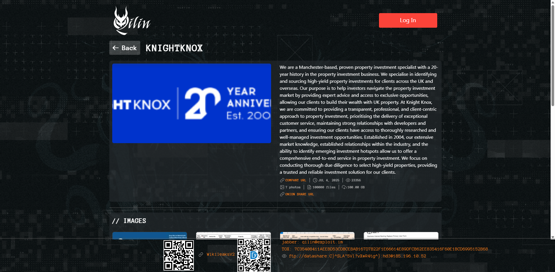 Screenshot del ataque