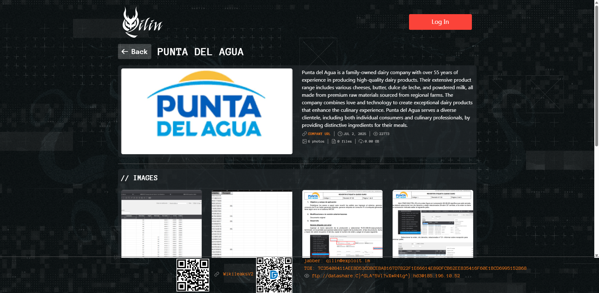 Screenshot del ataque