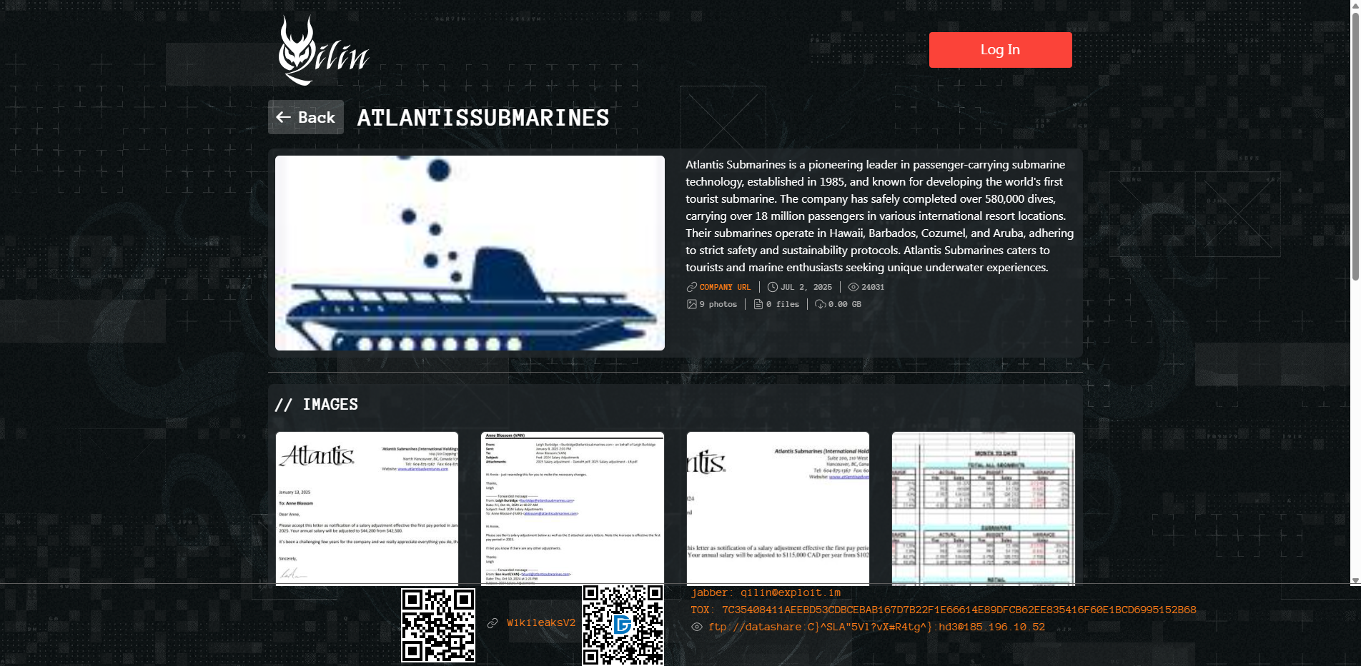 Screenshot del ataque