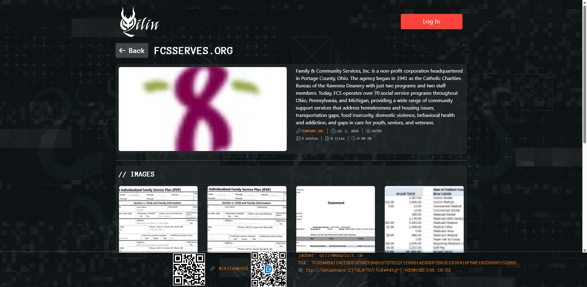 Screenshot del ataque