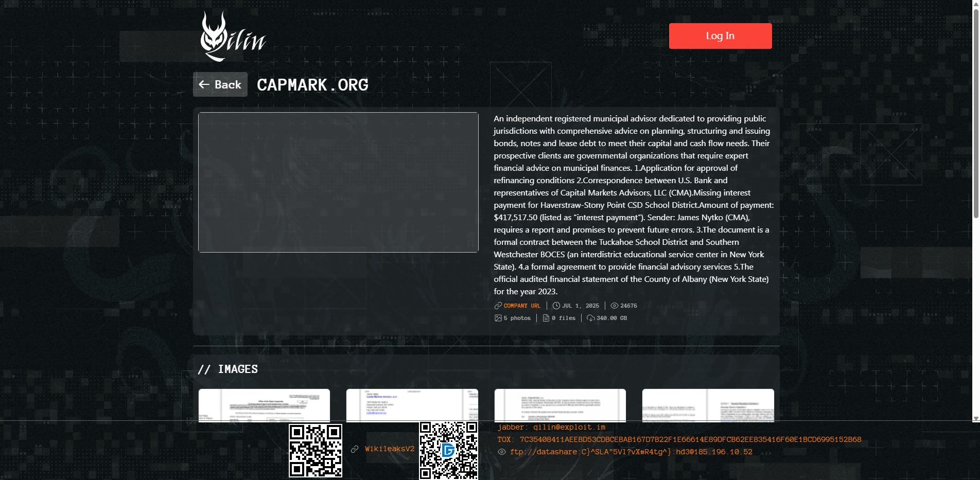 Screenshot del ataque