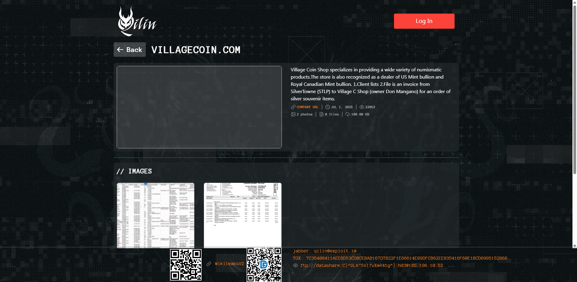 Screenshot del ataque