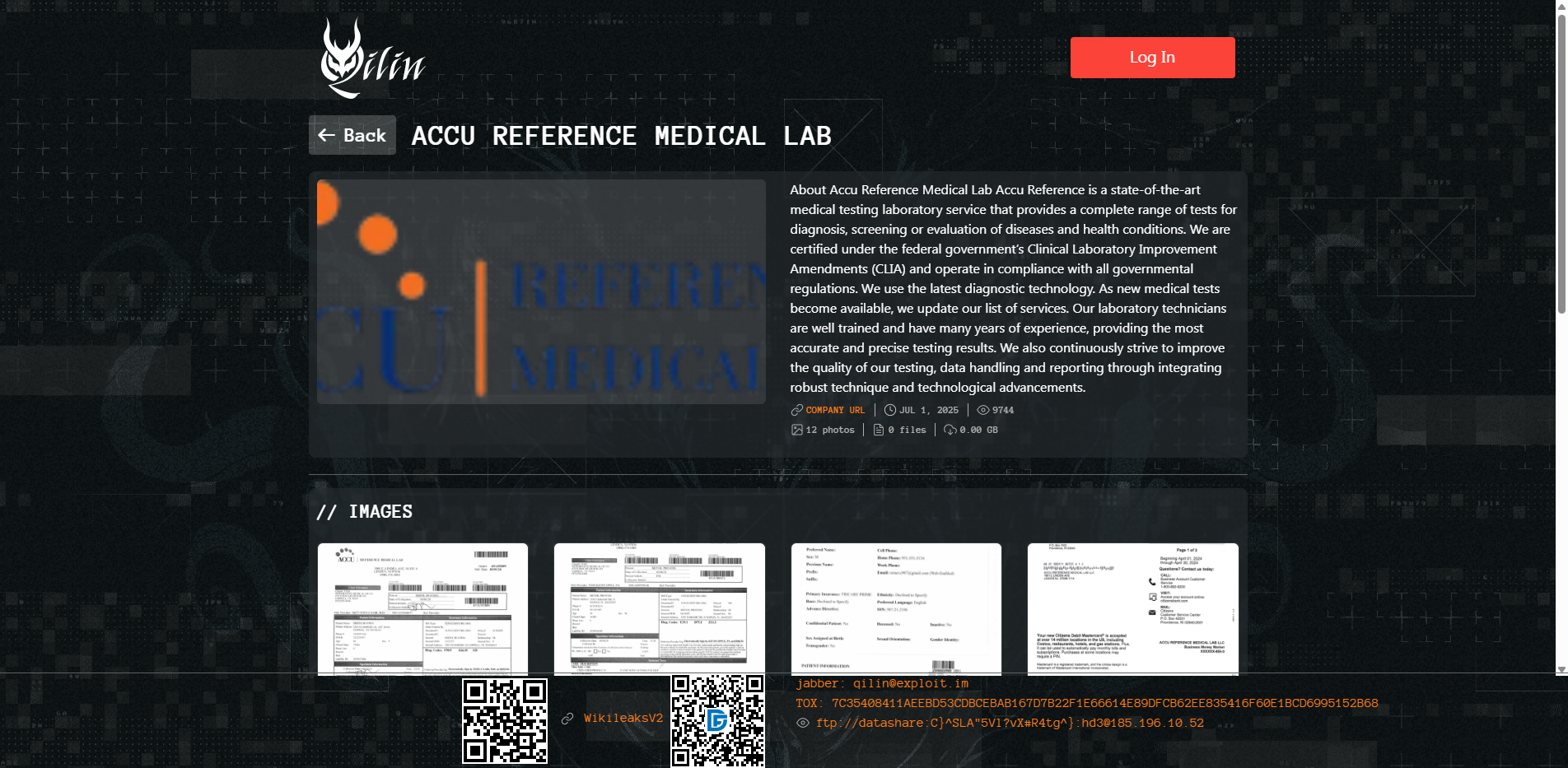 Screenshot del ataque