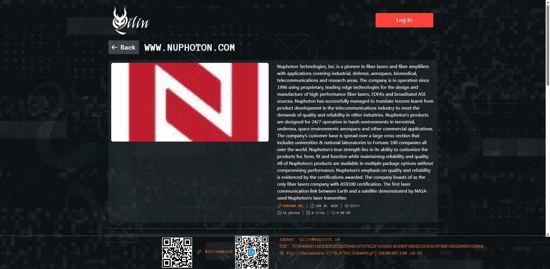 Screenshot del ataque