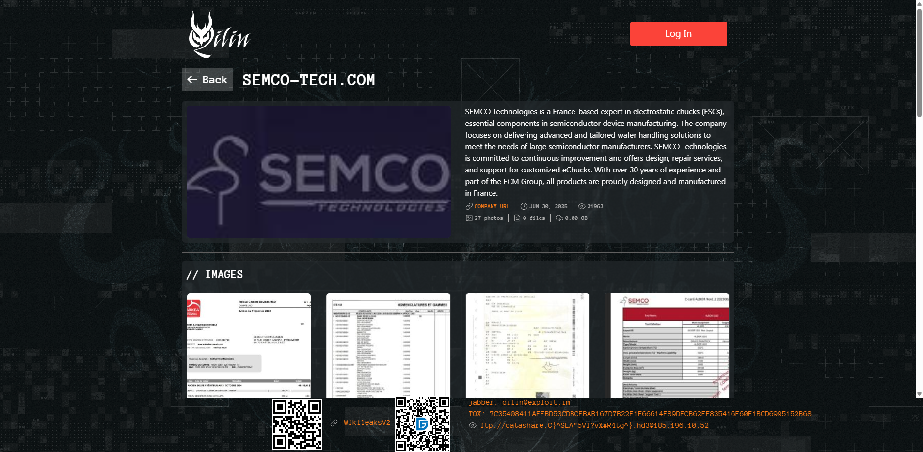 Screenshot del ataque