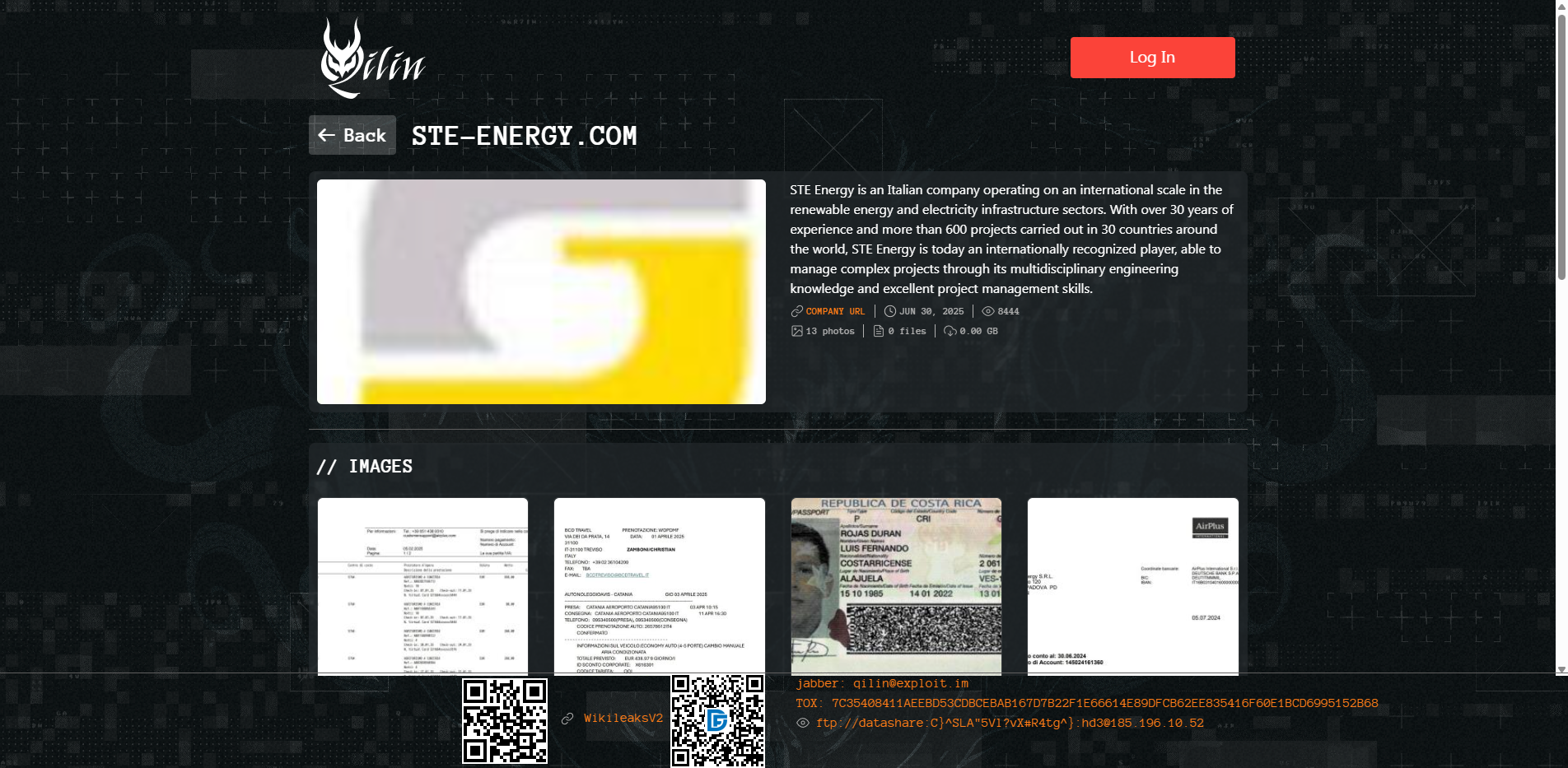 Screenshot del ataque