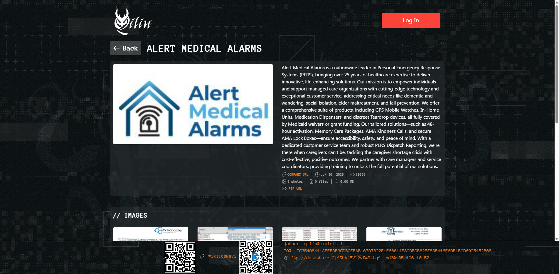 Screenshot del ataque