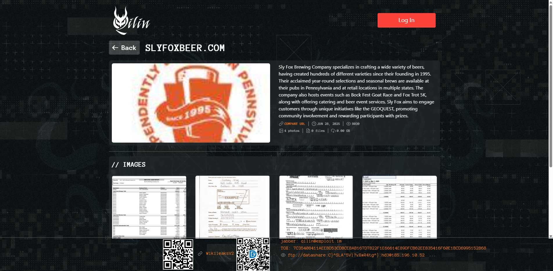 Screenshot del ataque