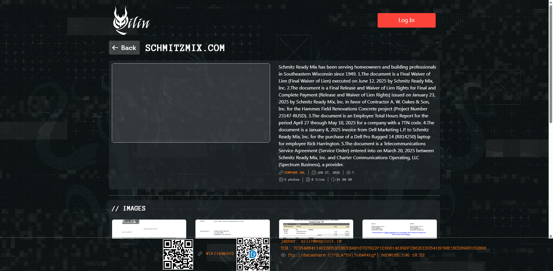 Screenshot del ataque