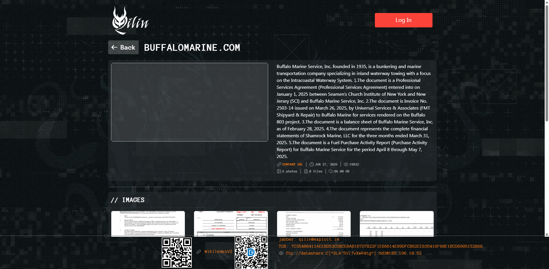 Screenshot del ataque