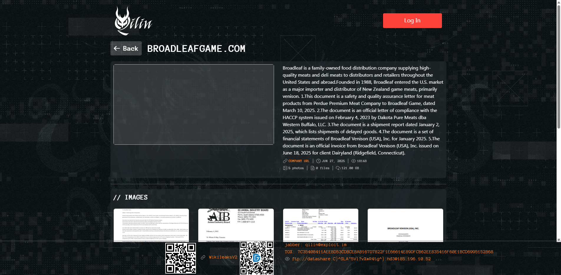 Screenshot del ataque