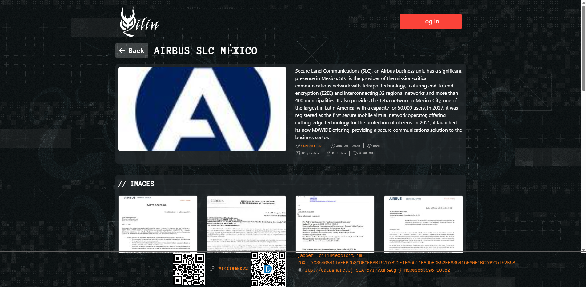 Screenshot del ataque