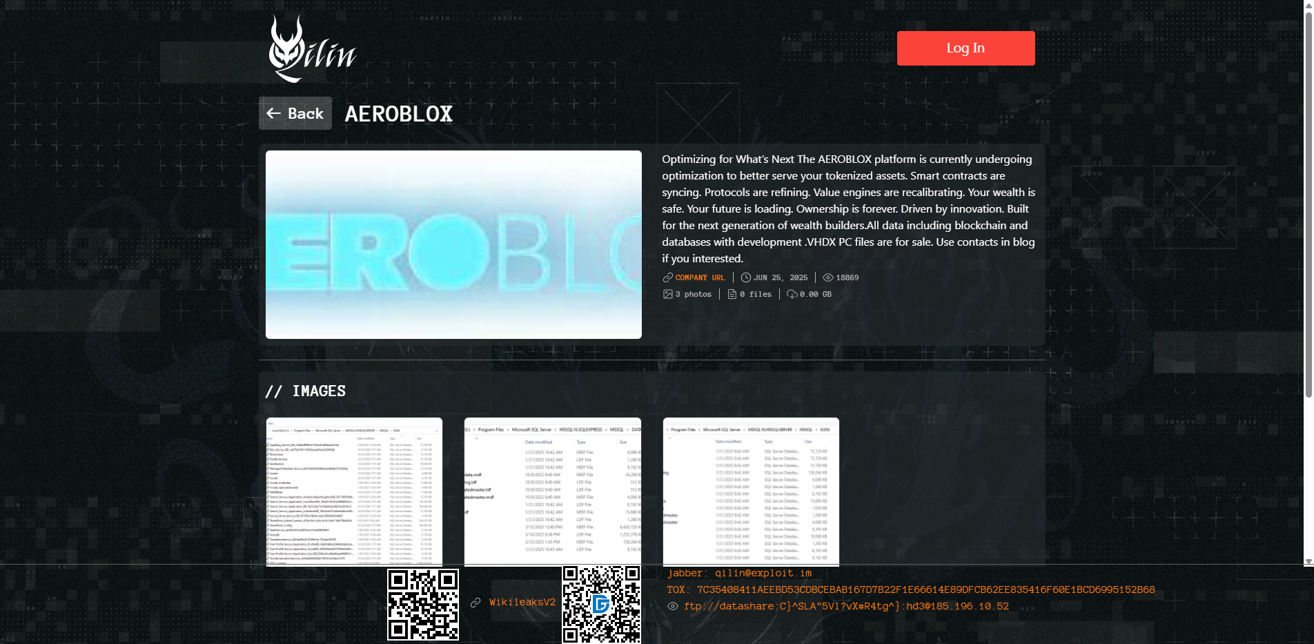 Screenshot del ataque