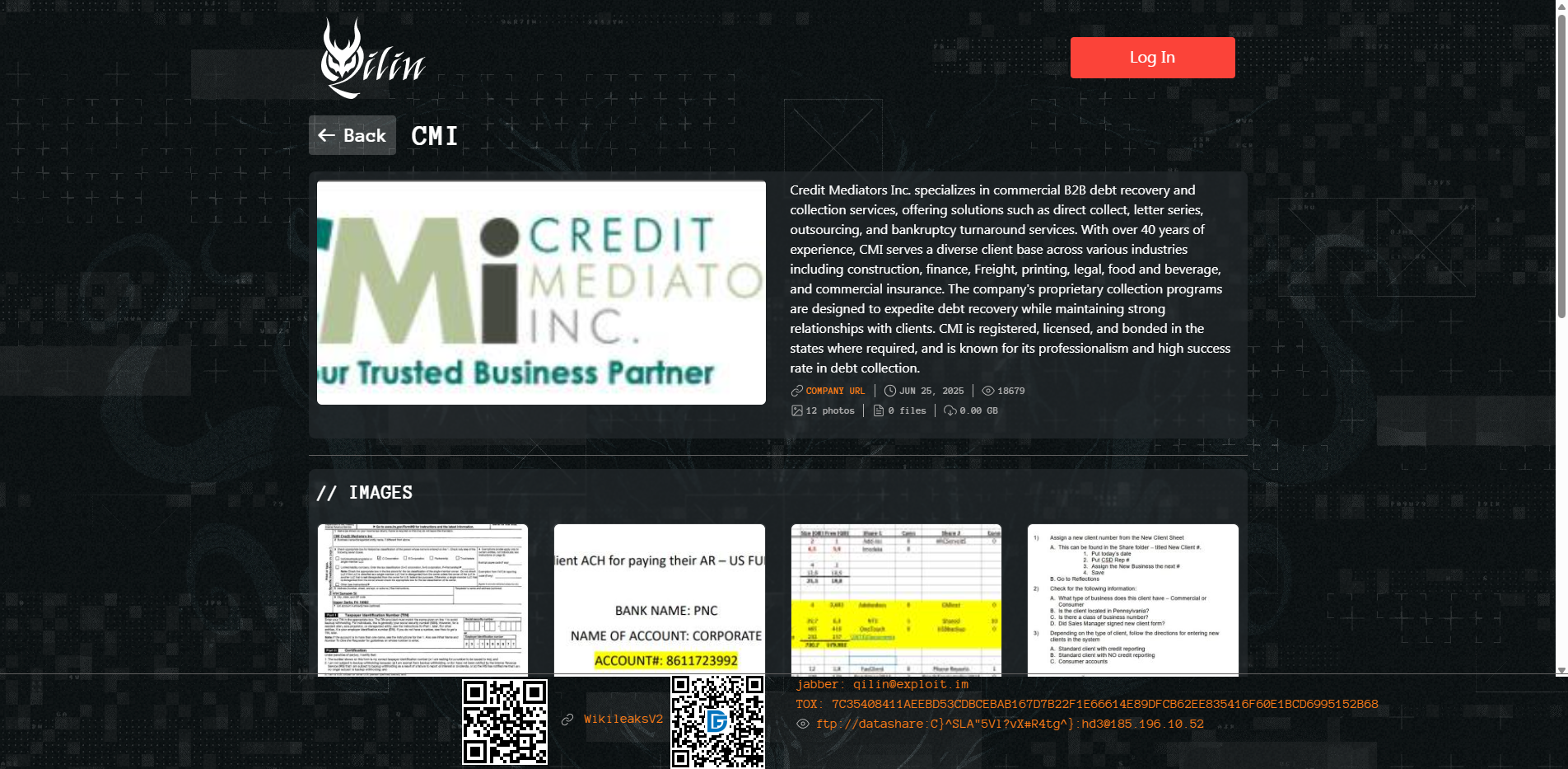 Screenshot del ataque