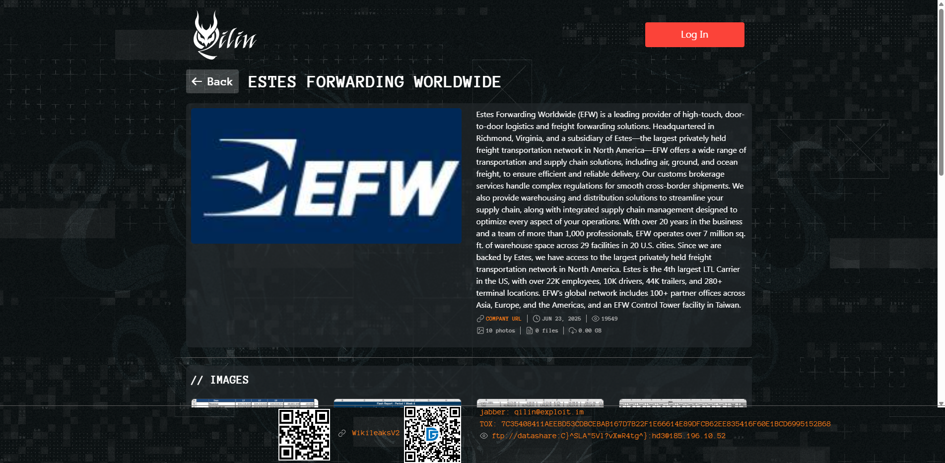 Screenshot del ataque