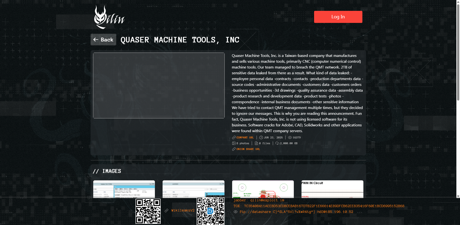 Screenshot del ataque