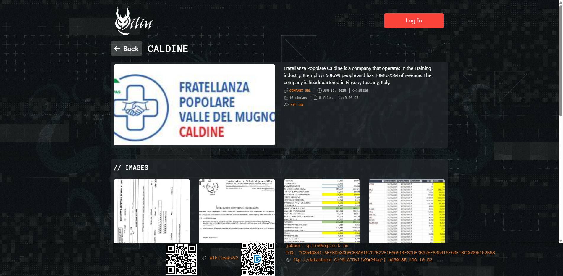 Screenshot del ataque