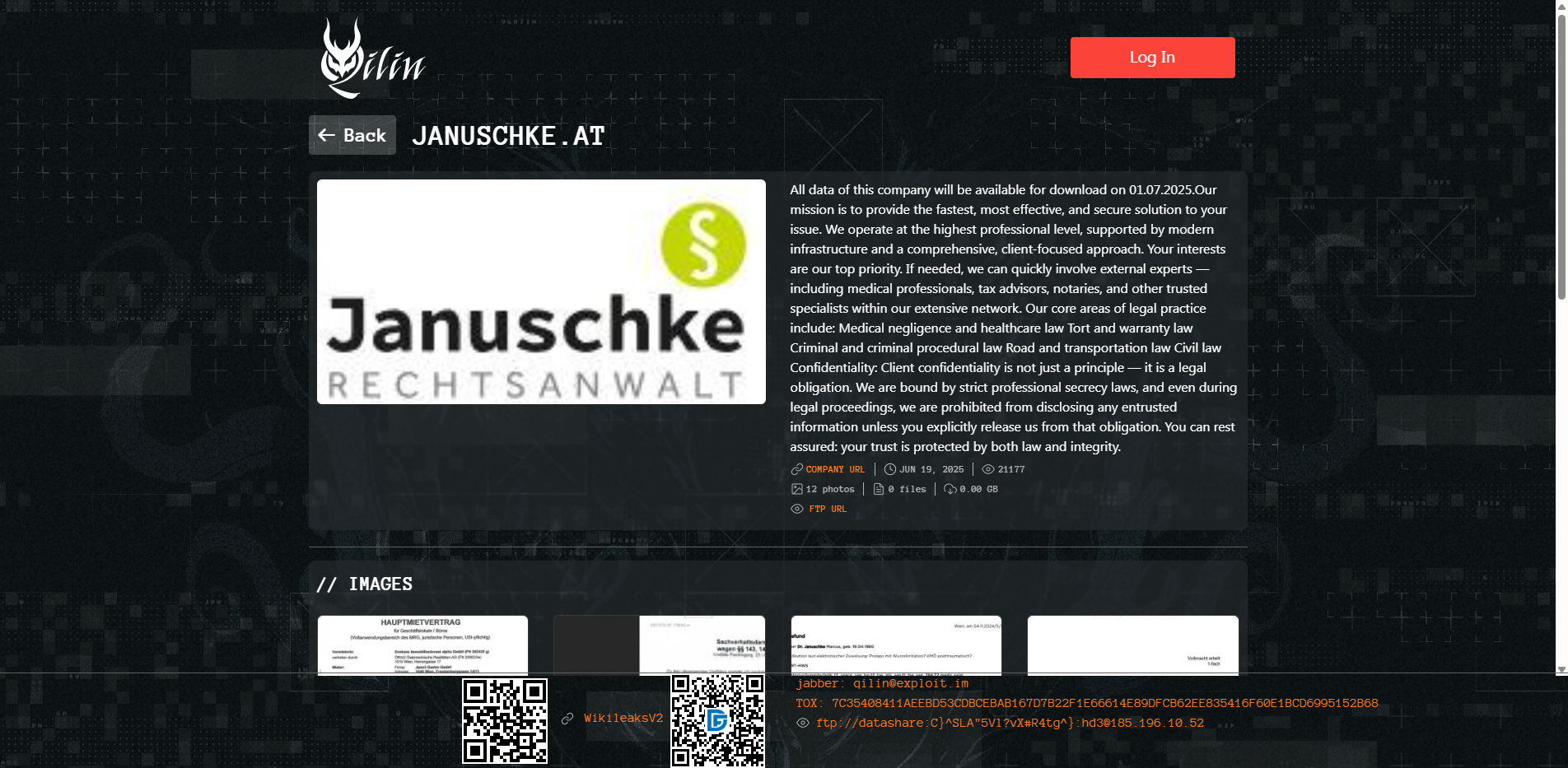 Screenshot del ataque