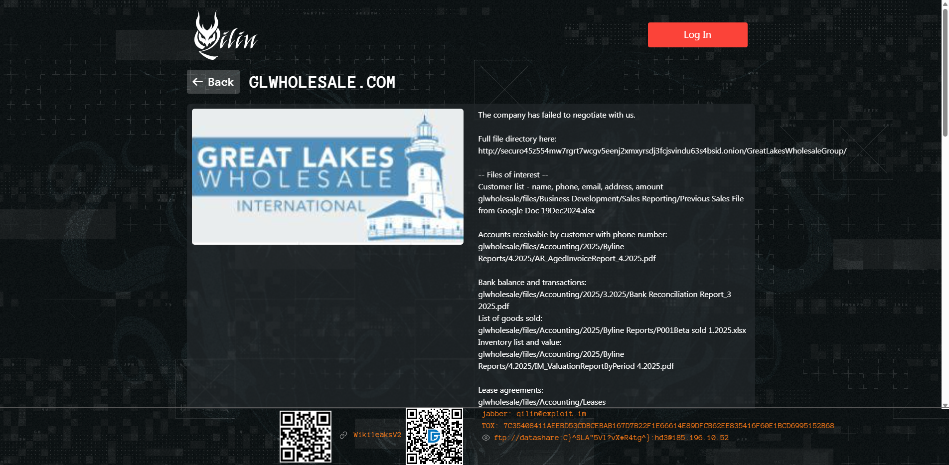 Screenshot del ataque