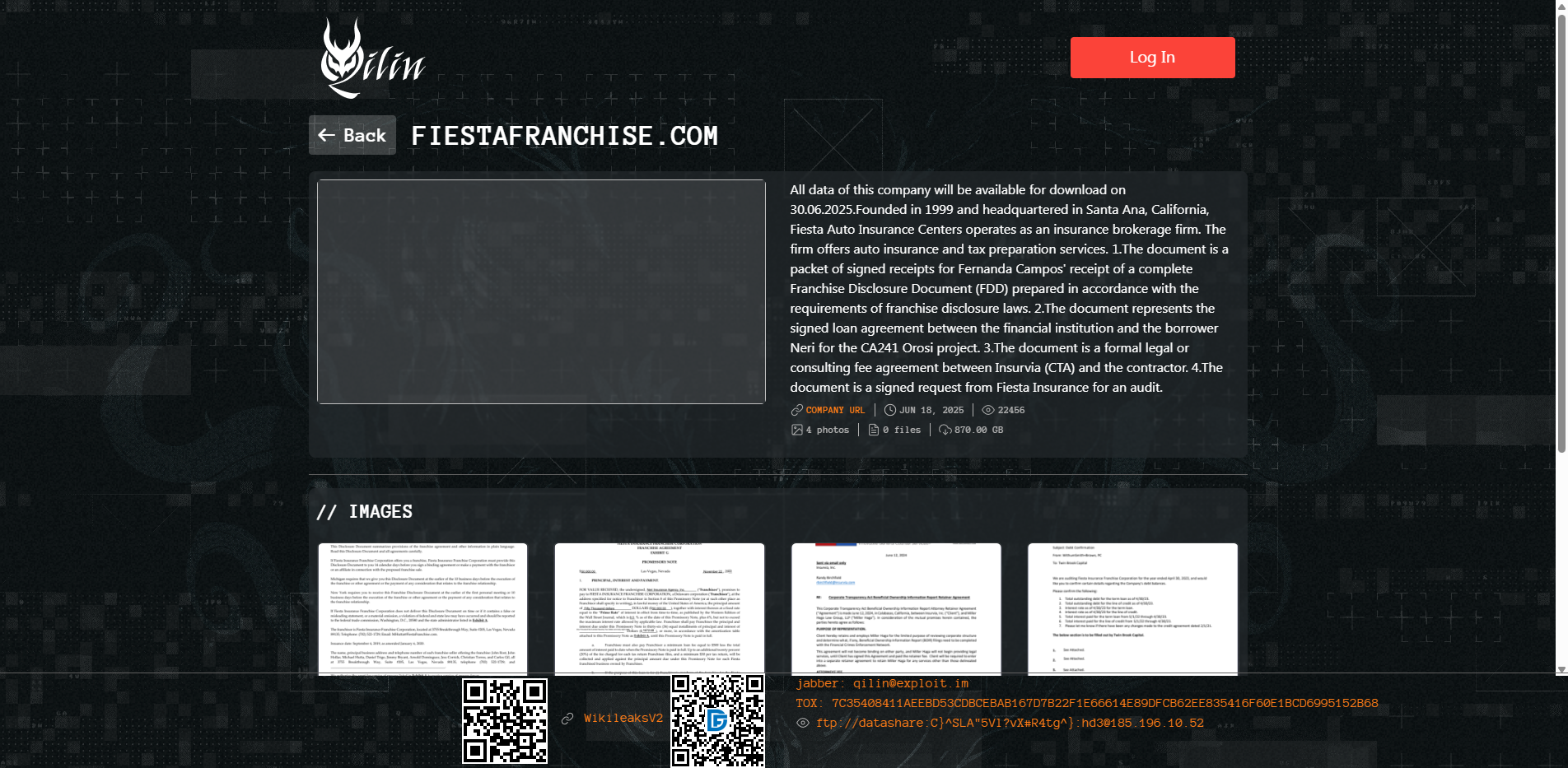 Screenshot del ataque