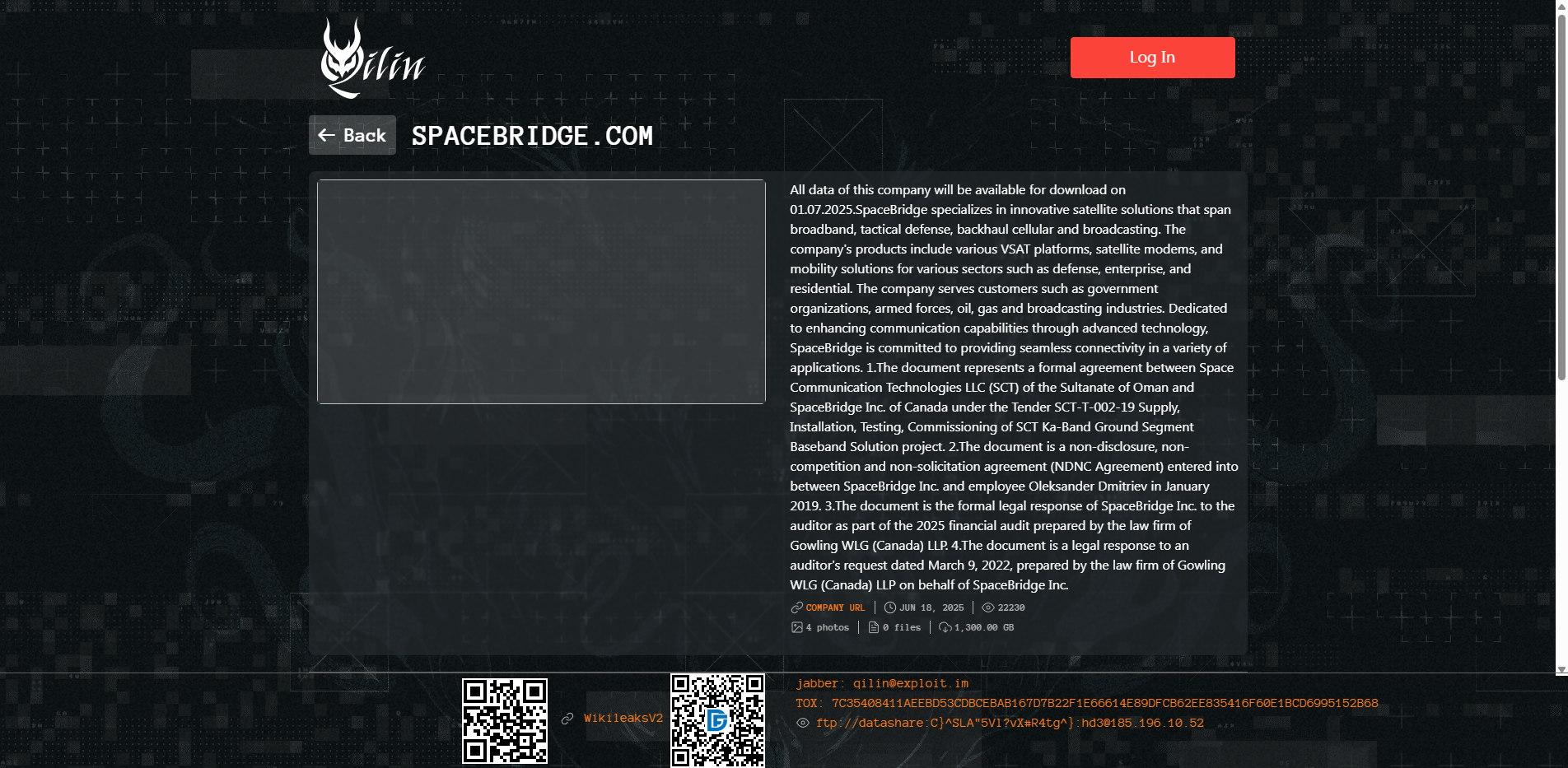 Screenshot del ataque