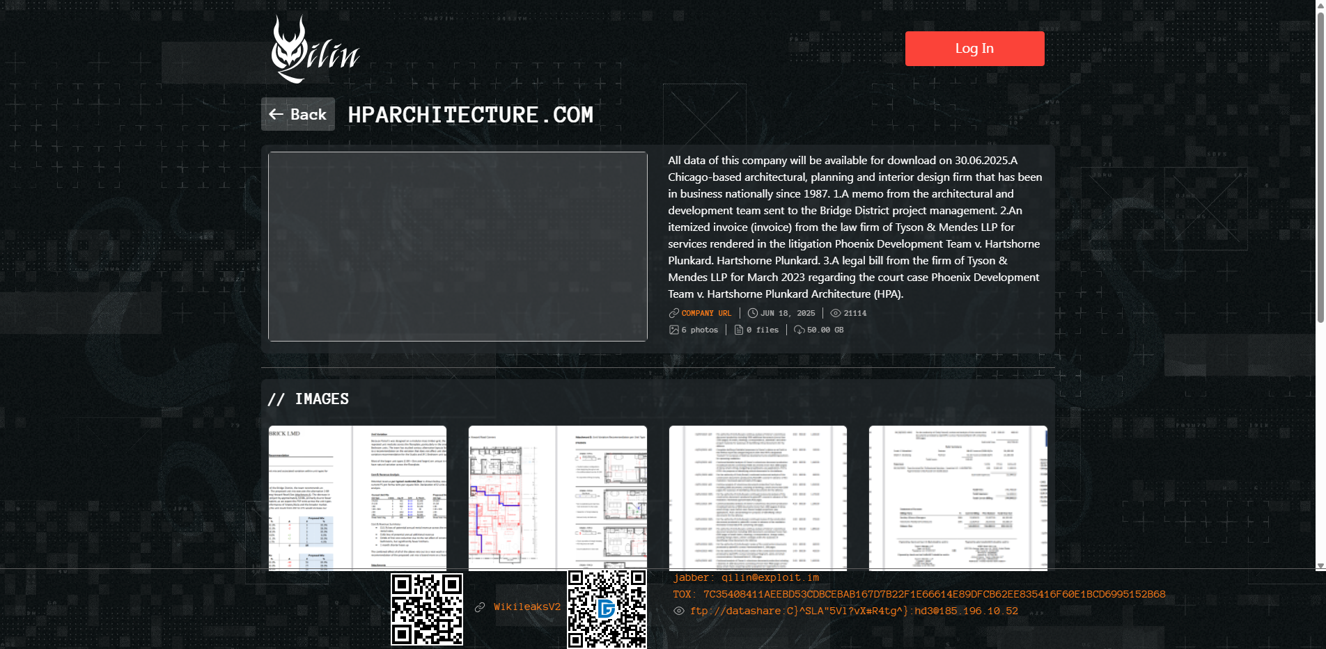 Screenshot del ataque