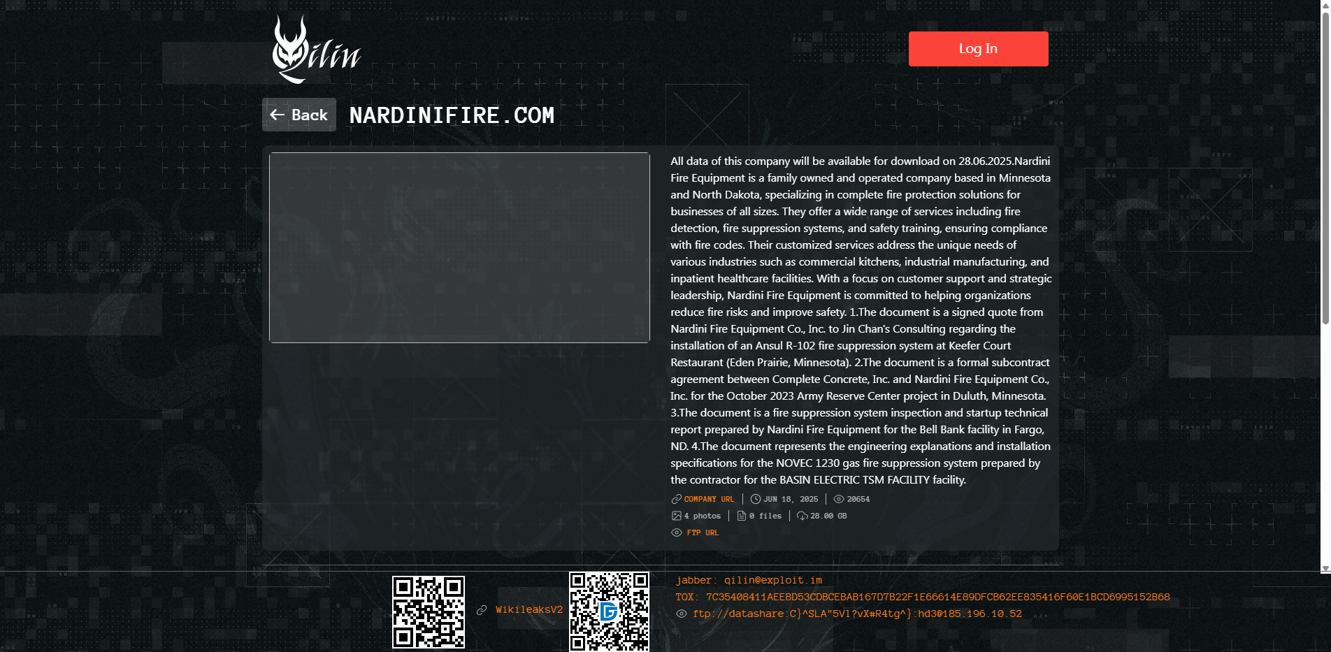 Screenshot del ataque