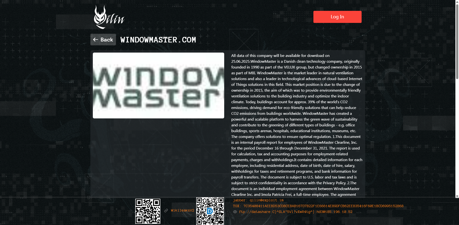 Screenshot del ataque