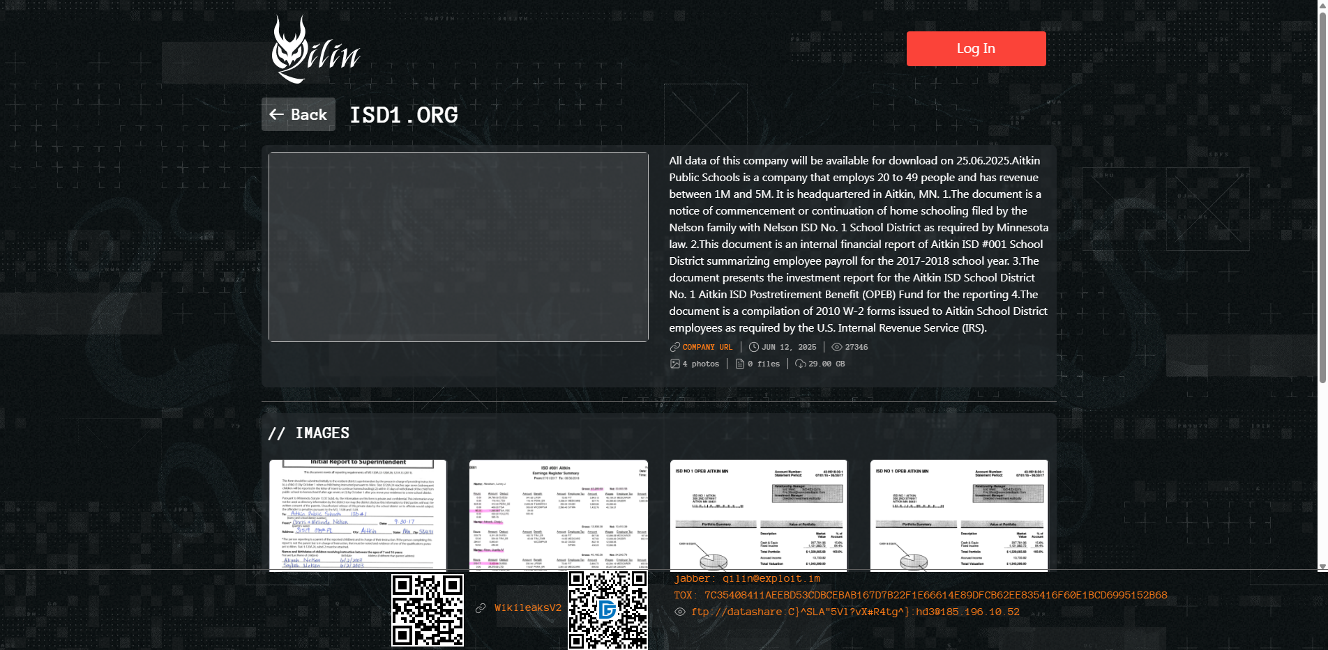 Screenshot del ataque