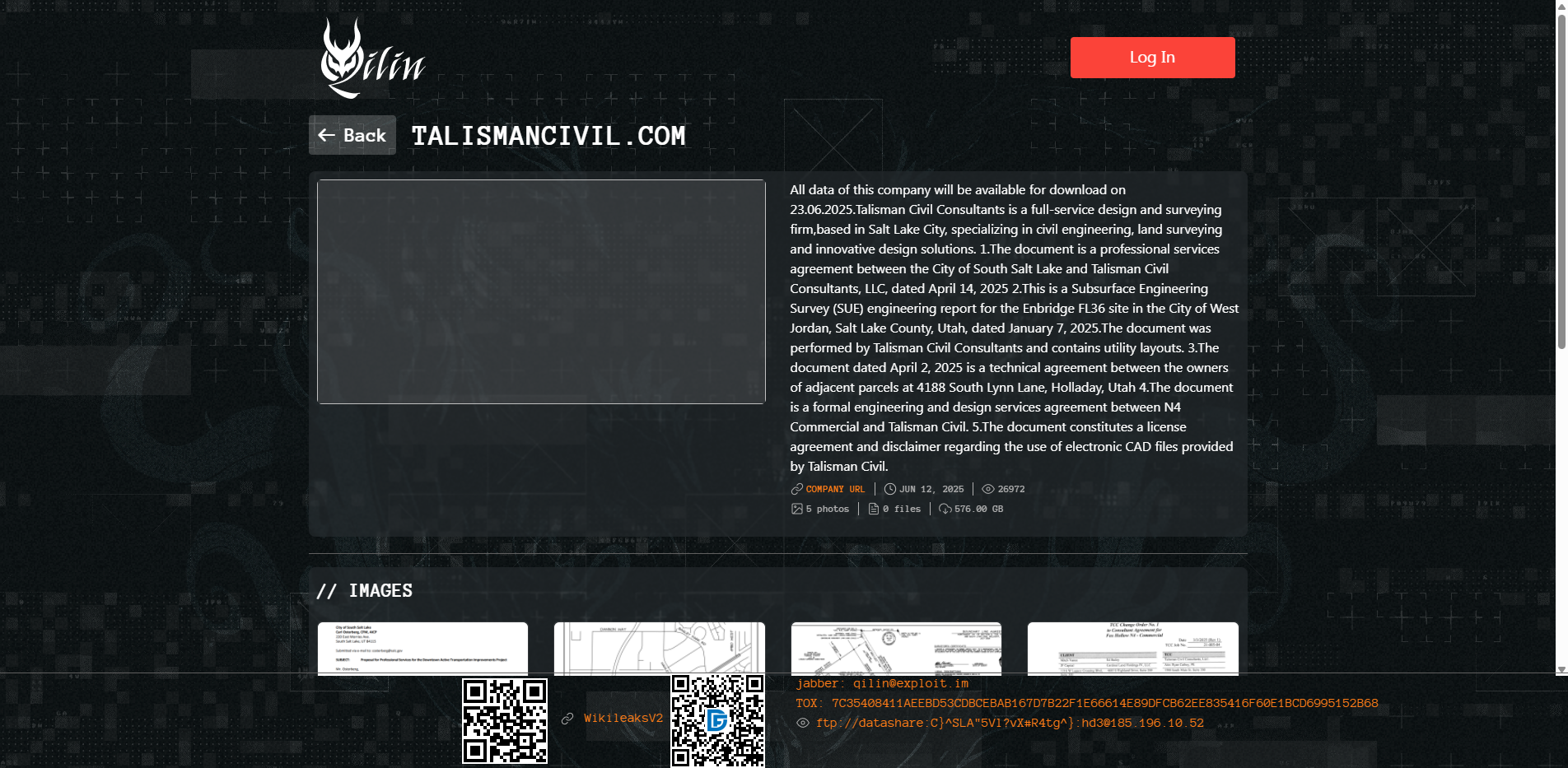 Screenshot del ataque