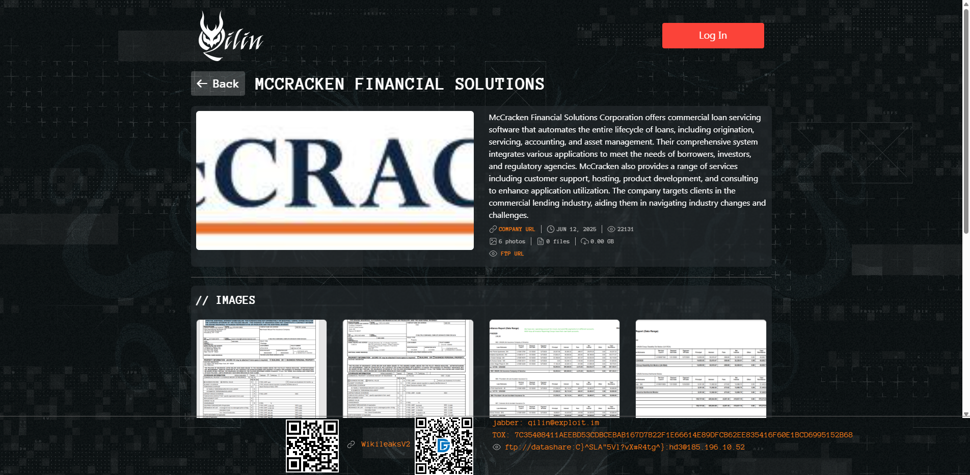 Screenshot del ataque