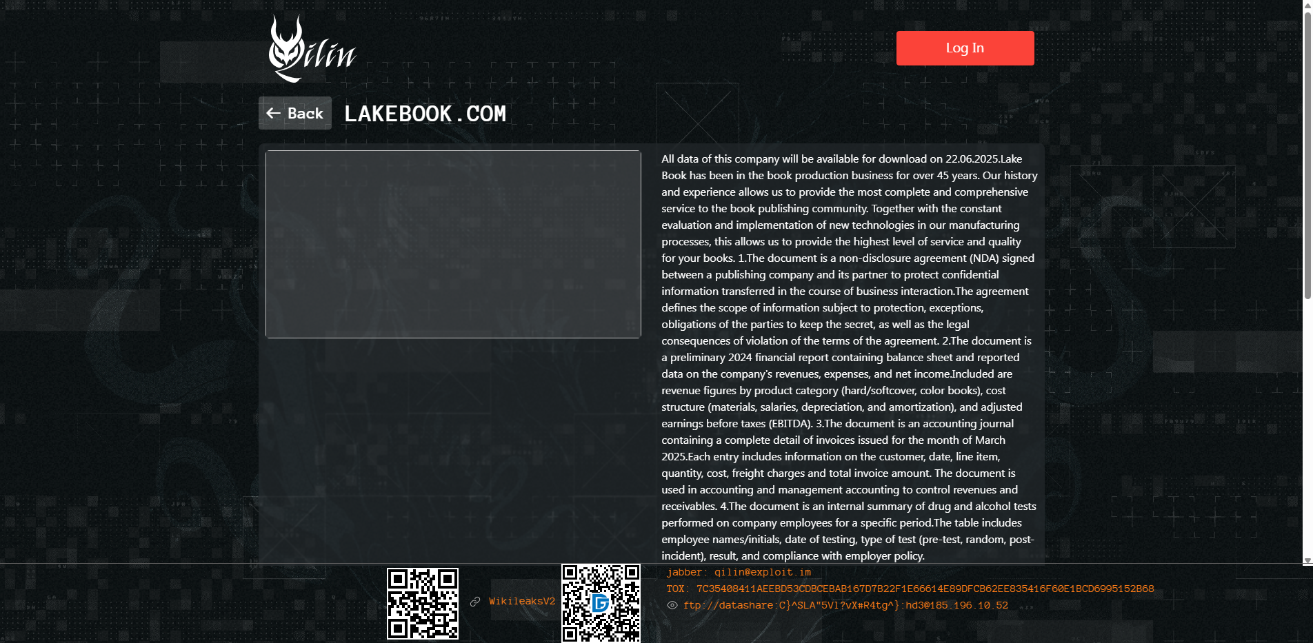 Screenshot del ataque