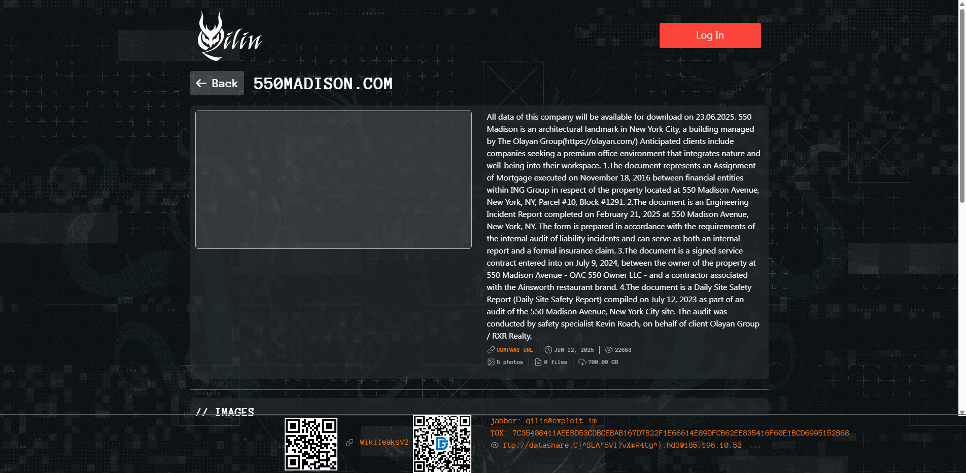 Screenshot del ataque