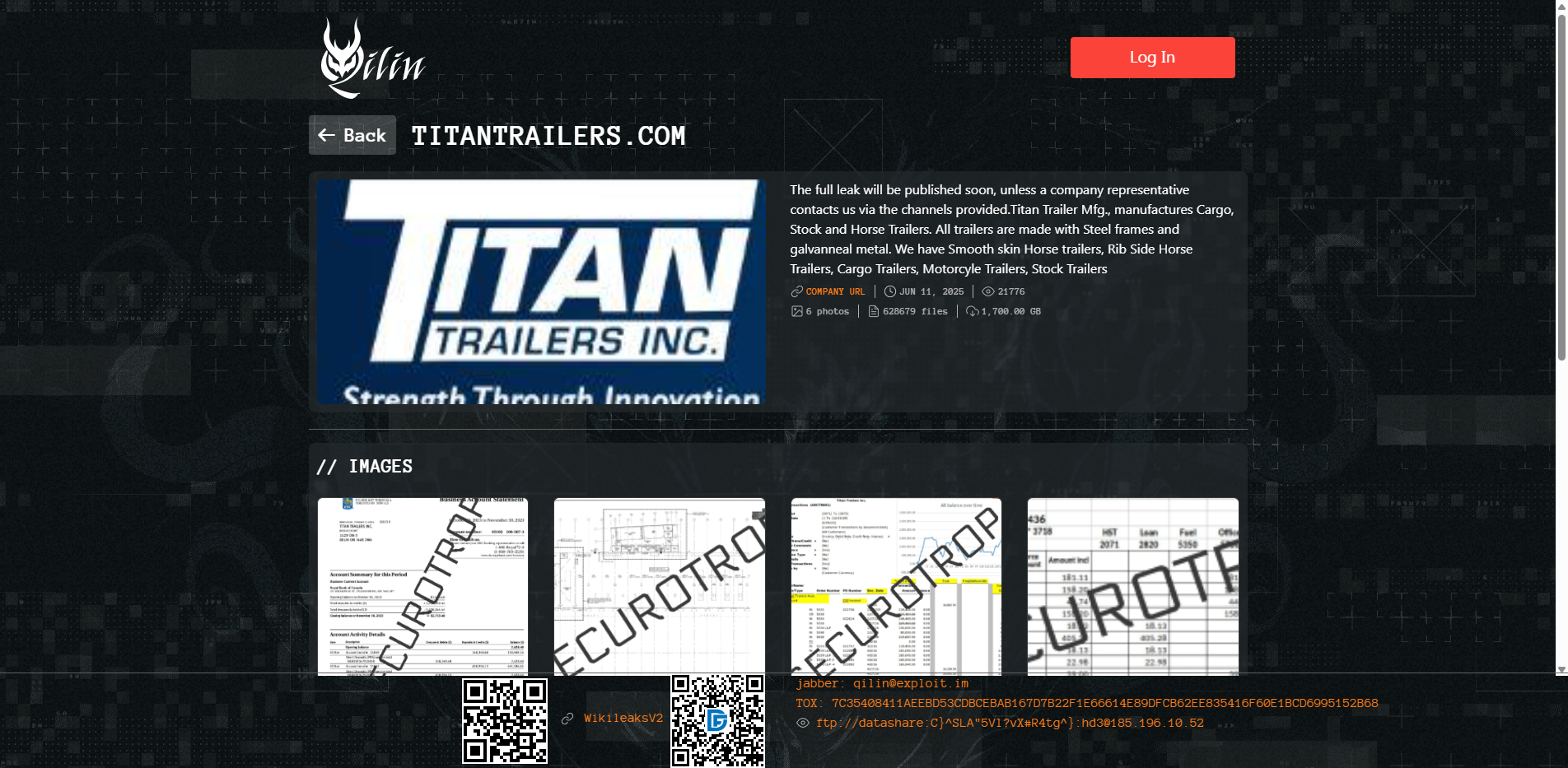 Screenshot del ataque