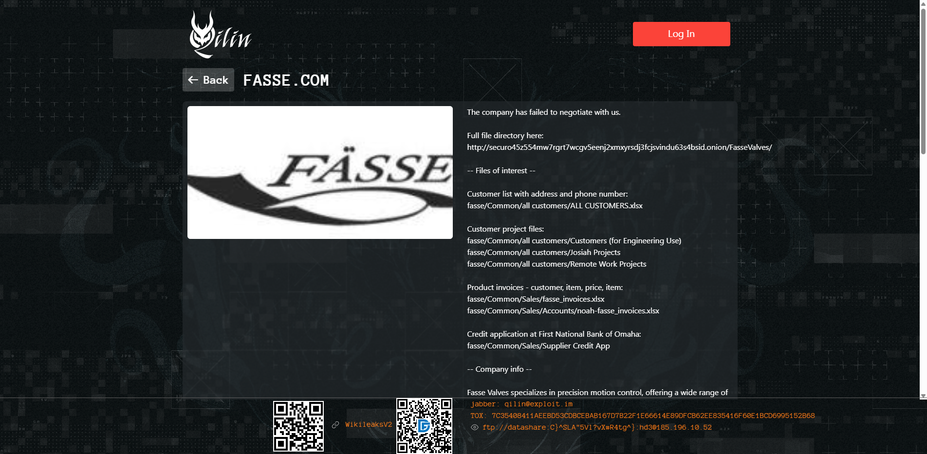 Screenshot del ataque